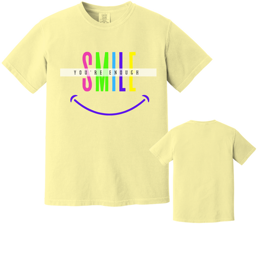 Smile, You’re Enough – Unisex 100% Cotton T-Shirt