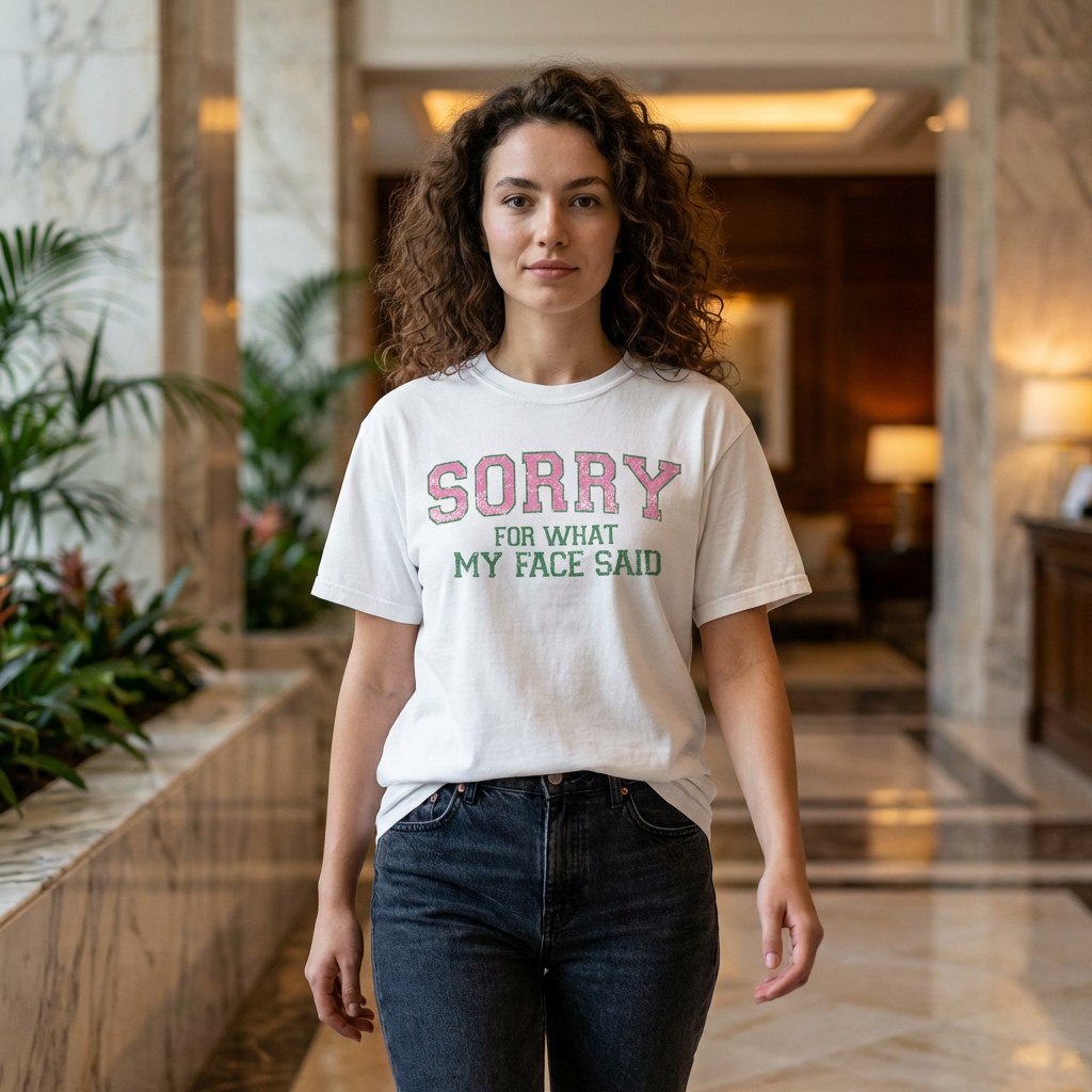Sorry For What My Face Said T-Shirt | Bold Statement Tee
