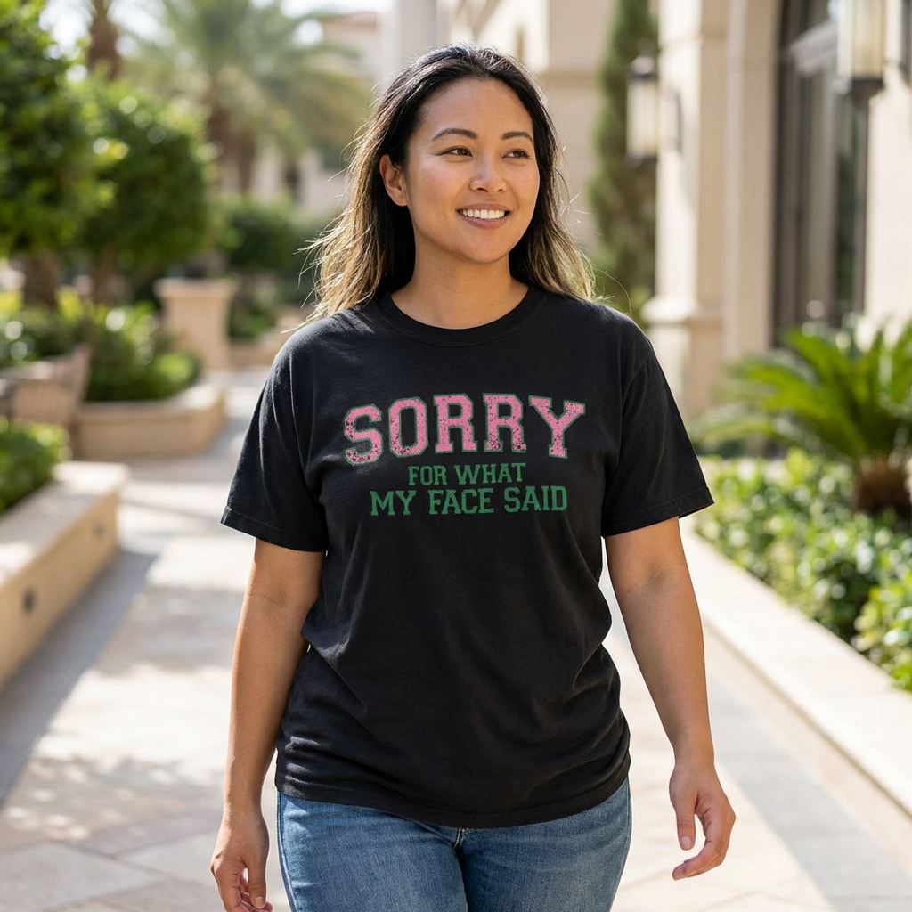 Sorry For What My Face Said T-Shirt | Bold Statement Tee