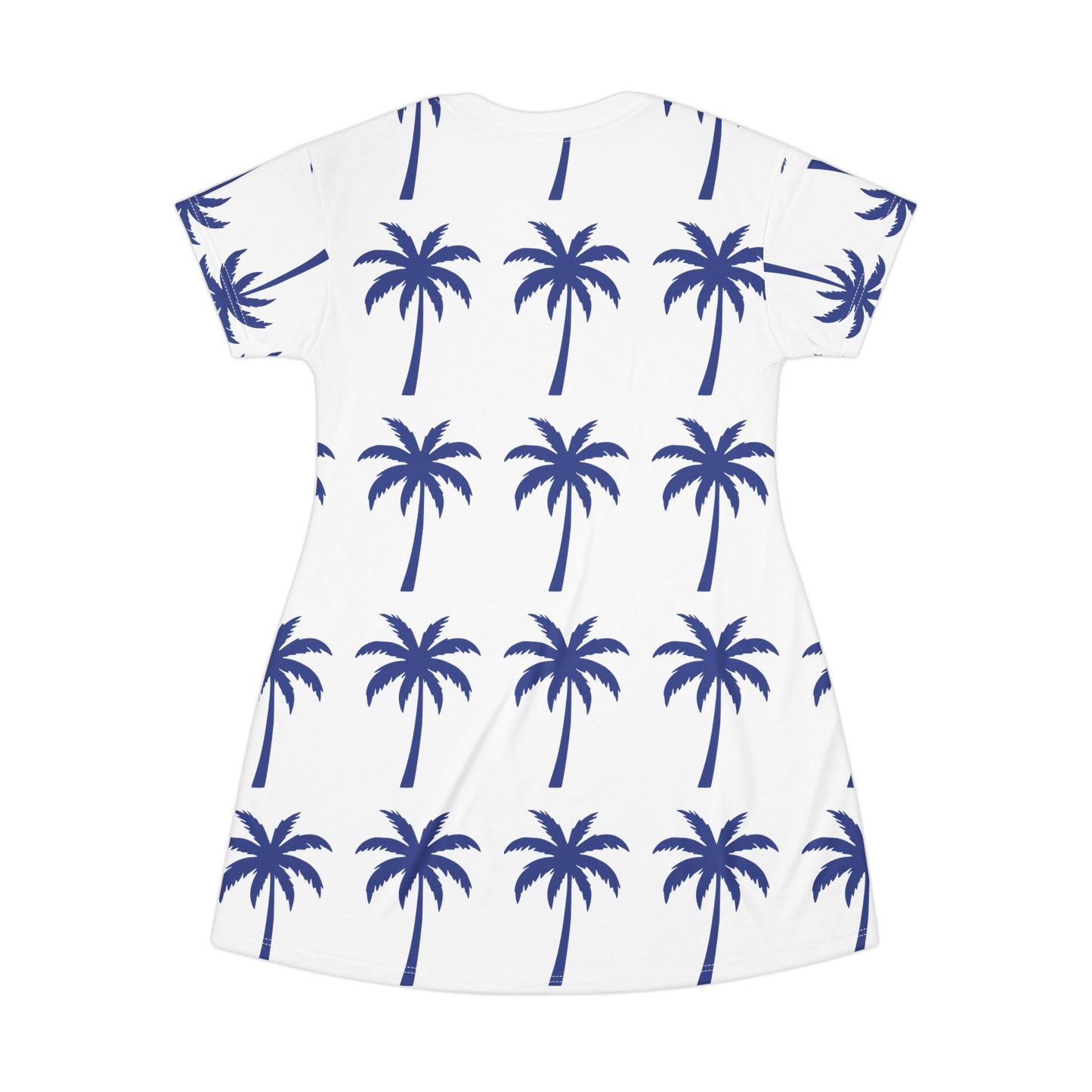 Summer Vibes Beach Club Palm Tree T-Shirt Dress — Confident Coastal Casual