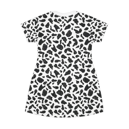 Trusting God Leopard Print  Faith T-Shirt Dress