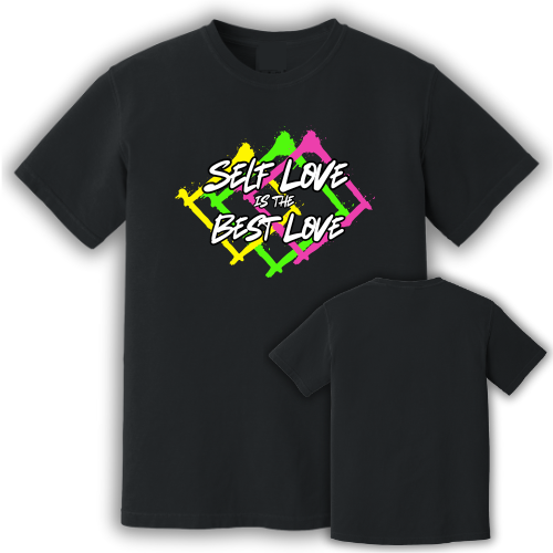 Self Love Is the Best Love™ Graphic Tee | Neon Paint Splash Design | Unisex Comfort Tee