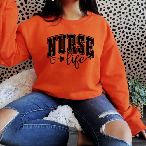 Nurse Life Crewneck Sweatshirt – Cute & Cozy Unisex Nursing Apparel