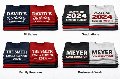 Custom T-shirt Printing - Bulk & Personal Orders