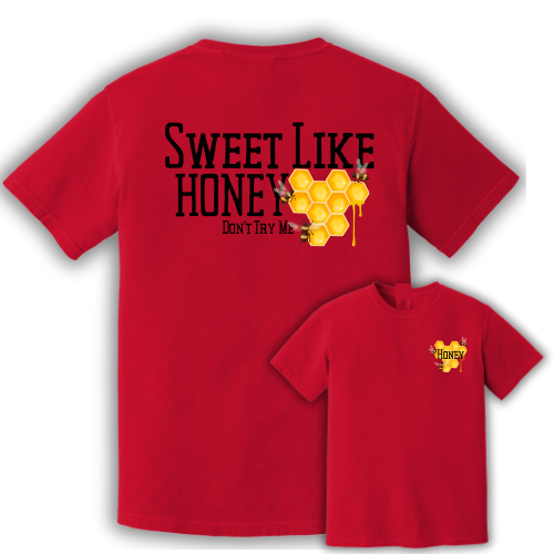 Sweet Like Honey – Don’t Try Me Tee | Double-Sided Graphic T-Shirt | Unisex Attitude Shirt